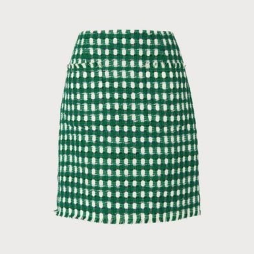 NWT L.K. Bennett Tammy Tweed Skirt Patch Pocket US 8